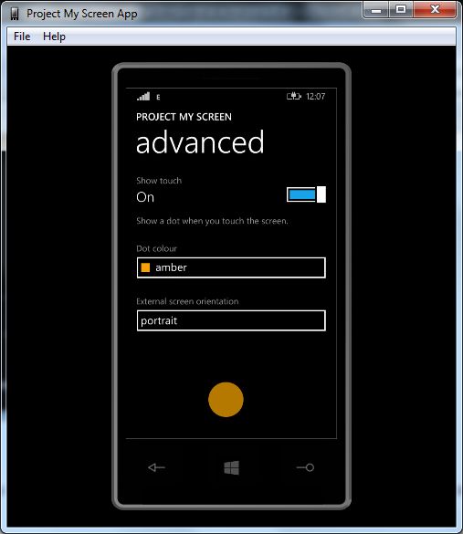 advanced in Project My Screen